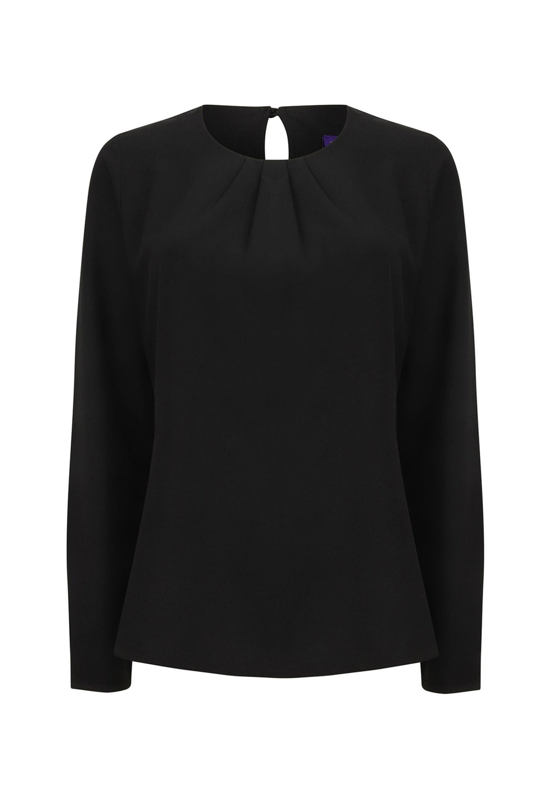 Women's Pleat Front Long Sleeve Blouse - The Work Uniform Company