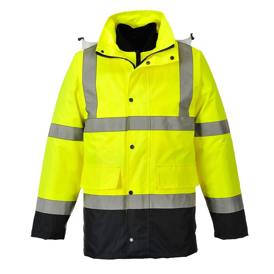 Hi Vis 4 in 1 Traffic Jacket Contrast - The Work Uniform Company