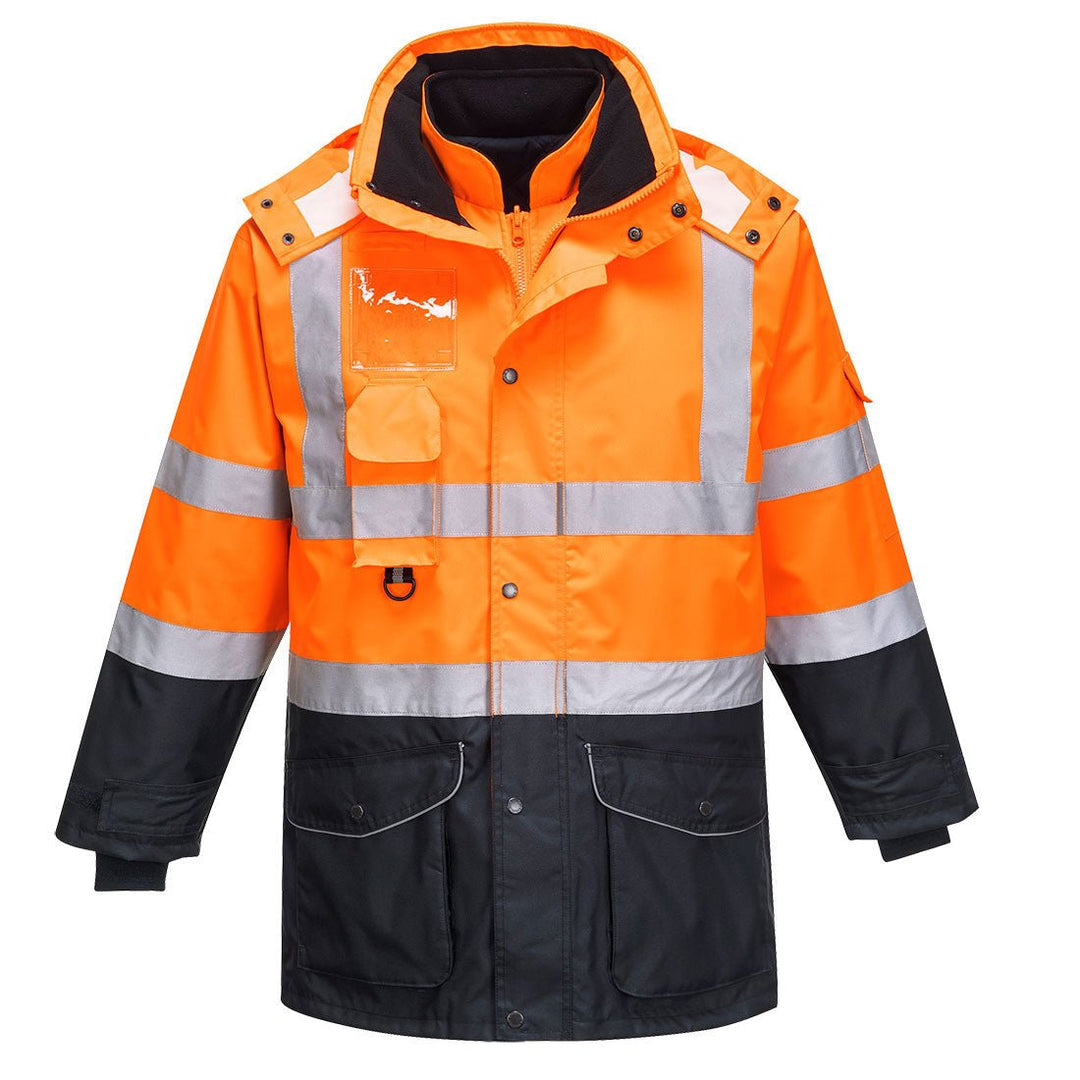 Hi Vis 7 in 1 Contrast Traffic Jacket S426 - The Work Uniform Company