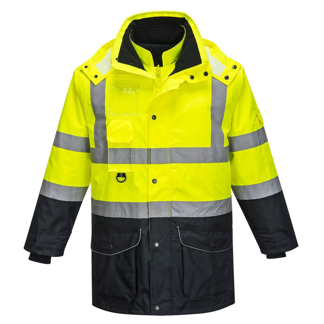 Hi Vis 7 in 1 Contrast Traffic Jacket S426 - The Work Uniform Company