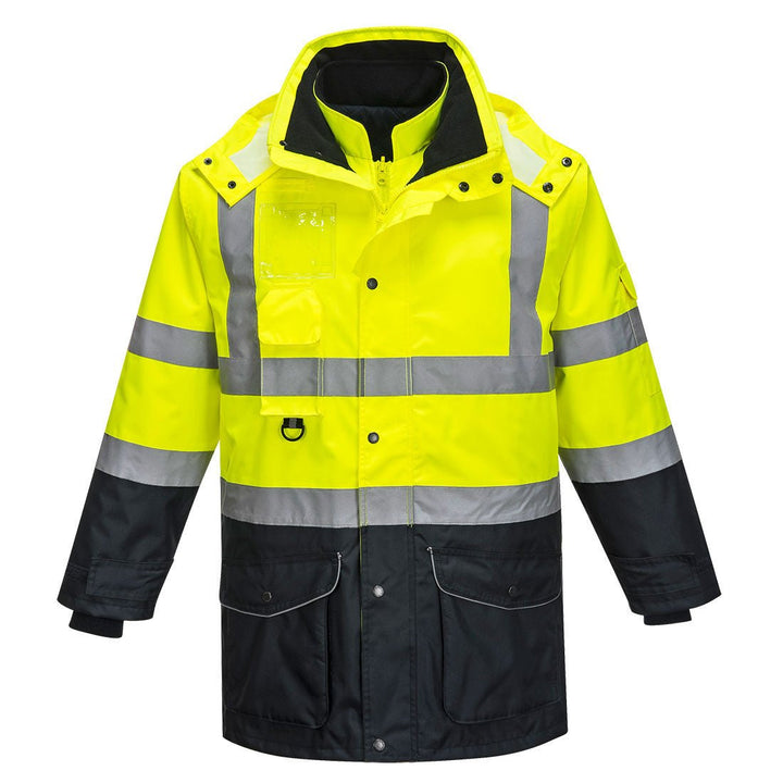 Hi Vis 7 in 1 Contrast Traffic Jacket S426 - The Work Uniform Company