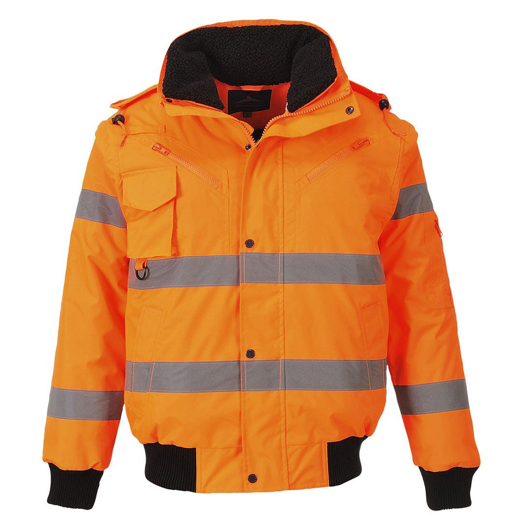 Hi Vis 3 In 1 Bomber Jacket - The Work Uniform Company