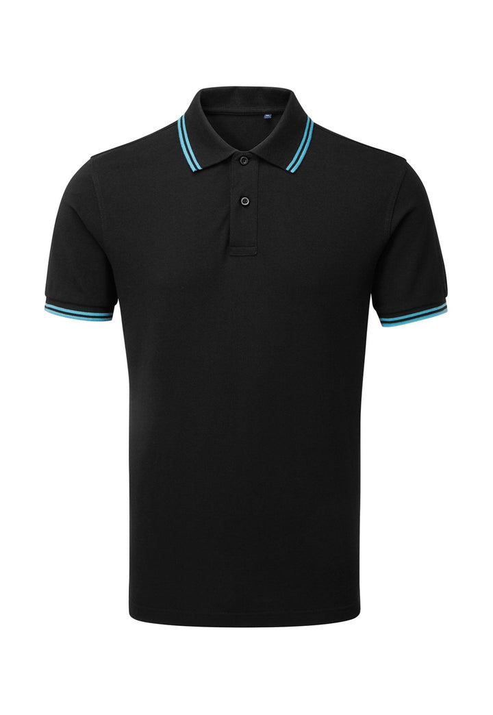 Men's Classic Fit Tipped Dark Polo Shirt AQ011 - The Work Uniform Company
