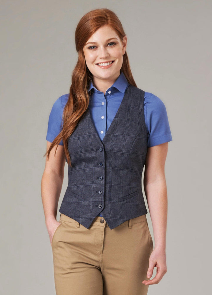 Olivia Check Waistcoat - The Work Uniform Company