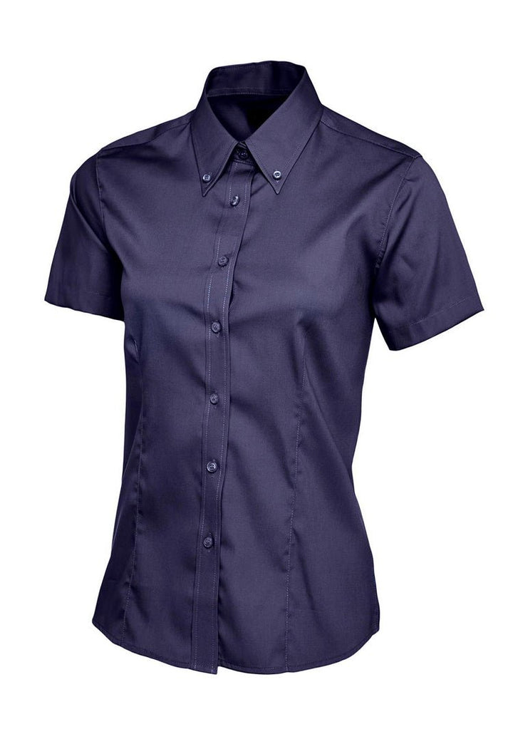 Ladies Pinpoint Oxford Half Sleeve Shirt - The Work Uniform Company