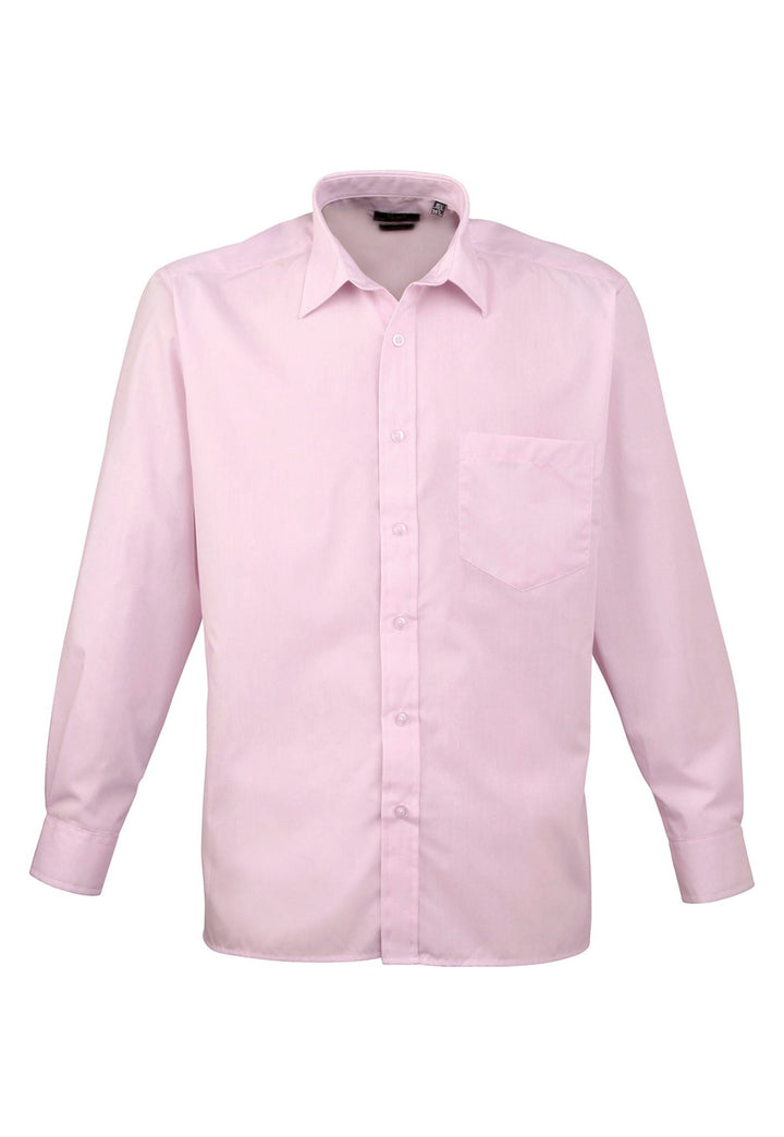 Men's Vibrant Long Sleeve Poplin Shirt - The Work Uniform Company