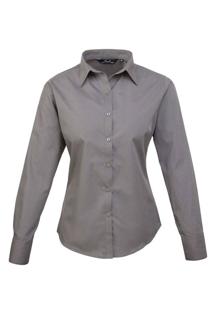 Women's Poplin Blouse PR300 - Bundle of 8 with Free Logos - The Work Uniform Company