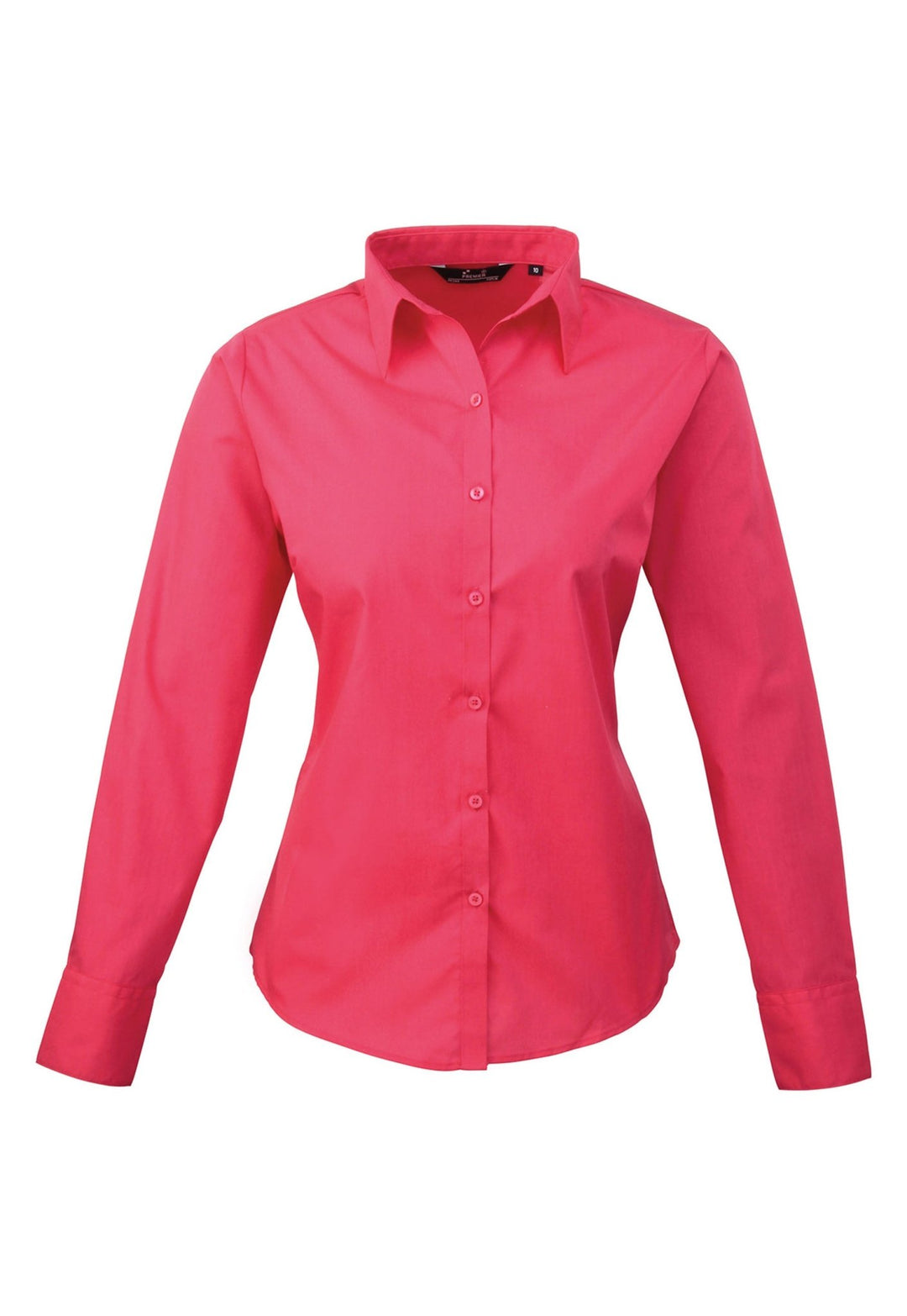 Women's Vibrant Long Sleeve Poplin Blouse - The Work Uniform Company