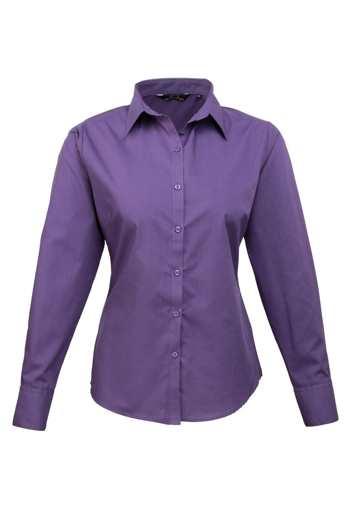 Women's Poplin Blouse PR300 - Bundle of 8 with Free Logos - The Work Uniform Company