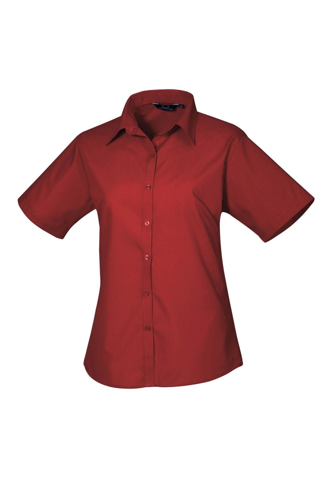 Women's Short Sleeve Poplin Blouse - The Work Uniform Company