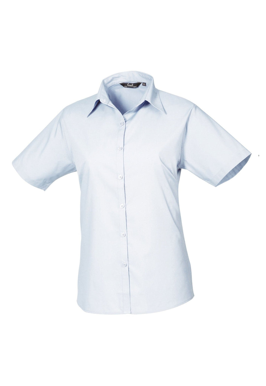 Women's Short Sleeve Poplin Blouse - The Work Uniform Company