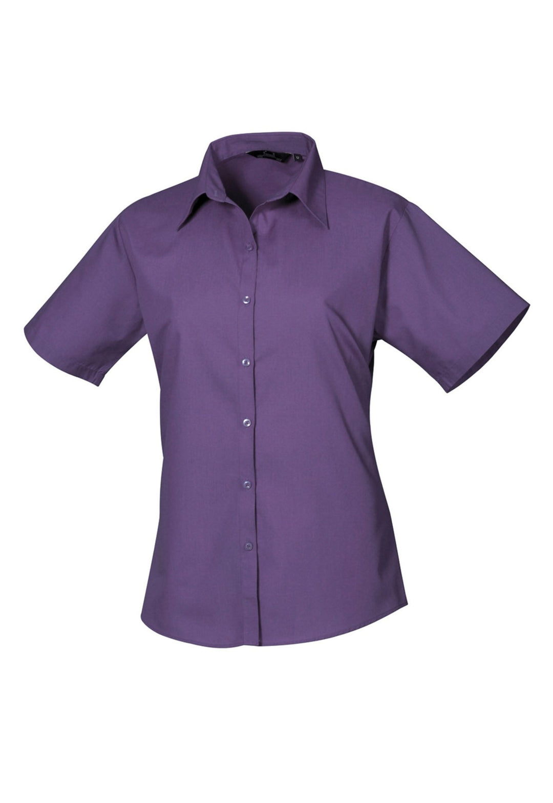 Women's Short Sleeve Poplin Blouse - The Work Uniform Company