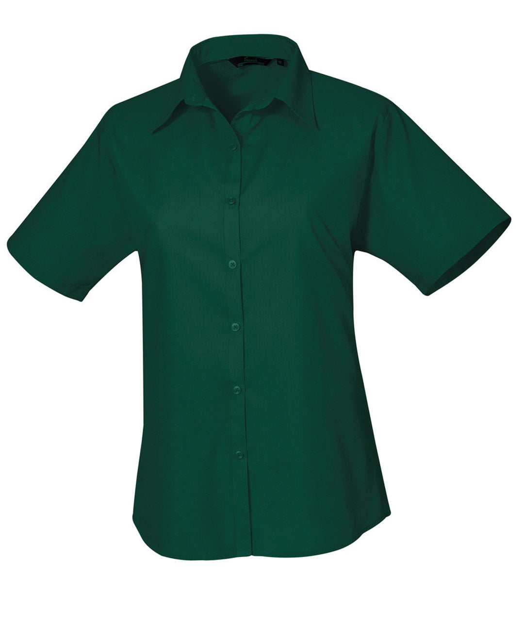 Women's Short Sleeve Poplin Blouse - The Work Uniform Company