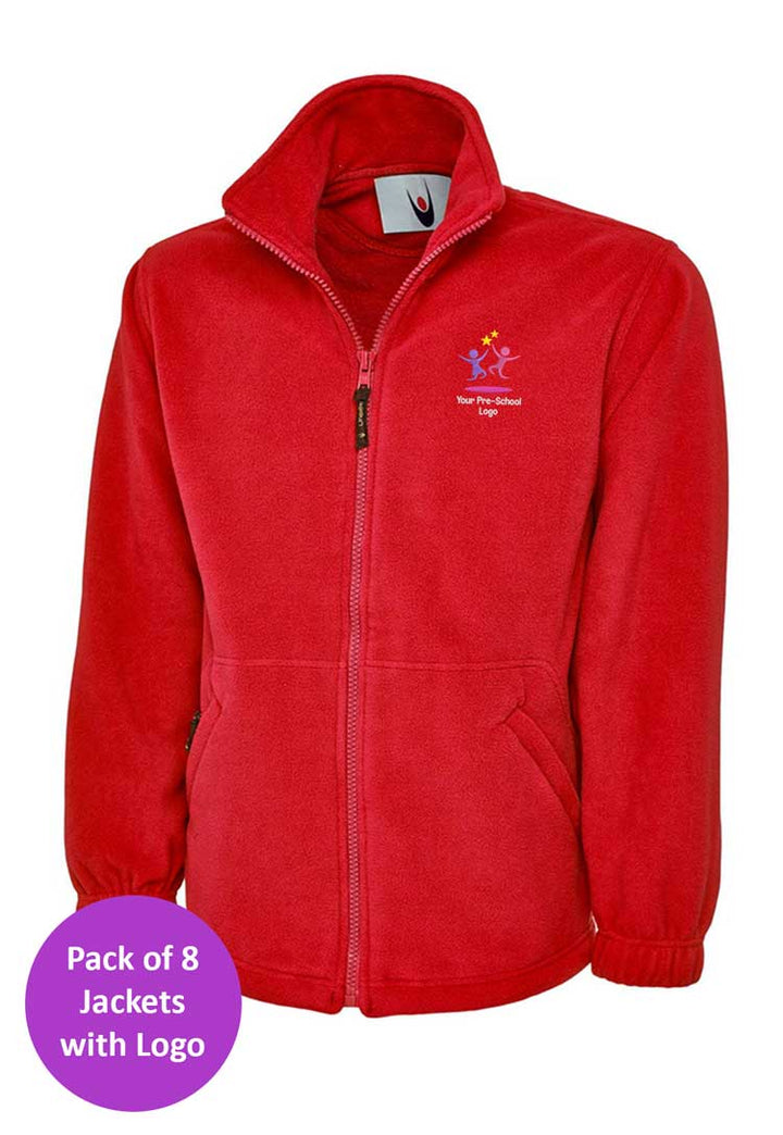 Branded Fleece Jacket Bundle for Nursery Staff in Red