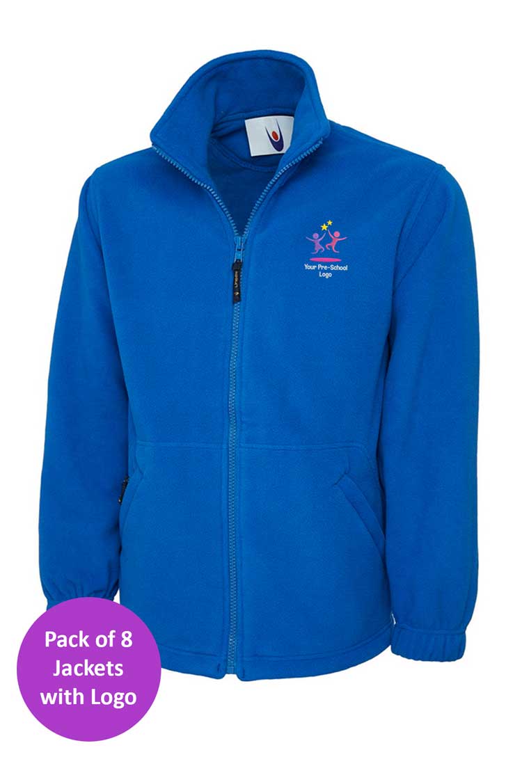 Branded Fleece Jacket Bundle for Nursery Staff in Royal Blue