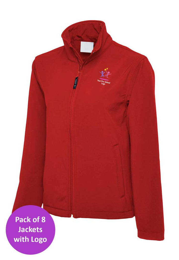 Branded Softshell in Red - Bundle for Nursery Staff