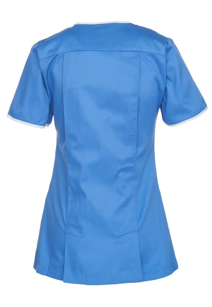 8200 Tonia V Neck Ladies Tunic (Blue) - The Work Uniform Company