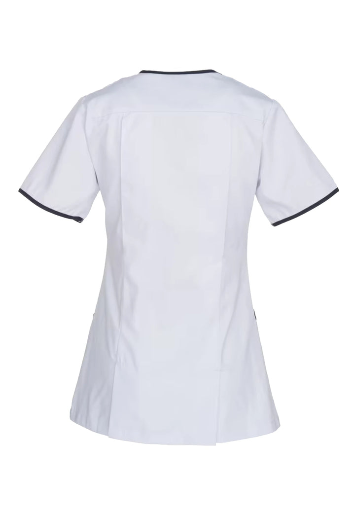 White V Neck Ladies Dental Tunic - The Work Uniform Company
