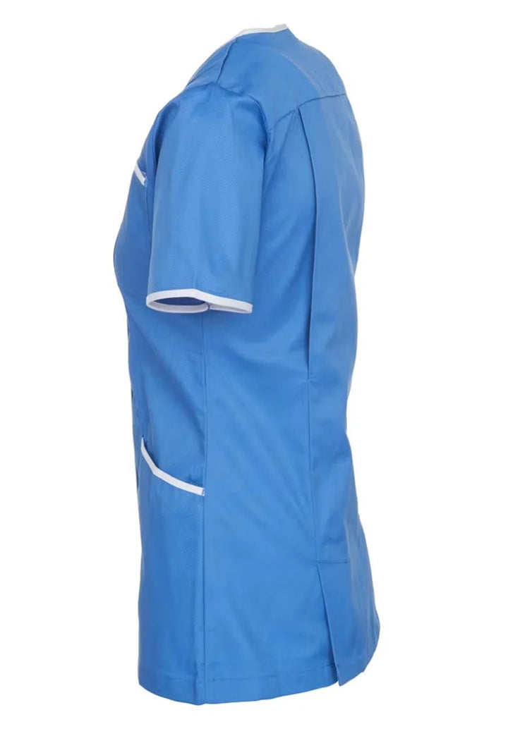 8200 Tonia V Neck Ladies Tunic (Blue) - The Work Uniform Company