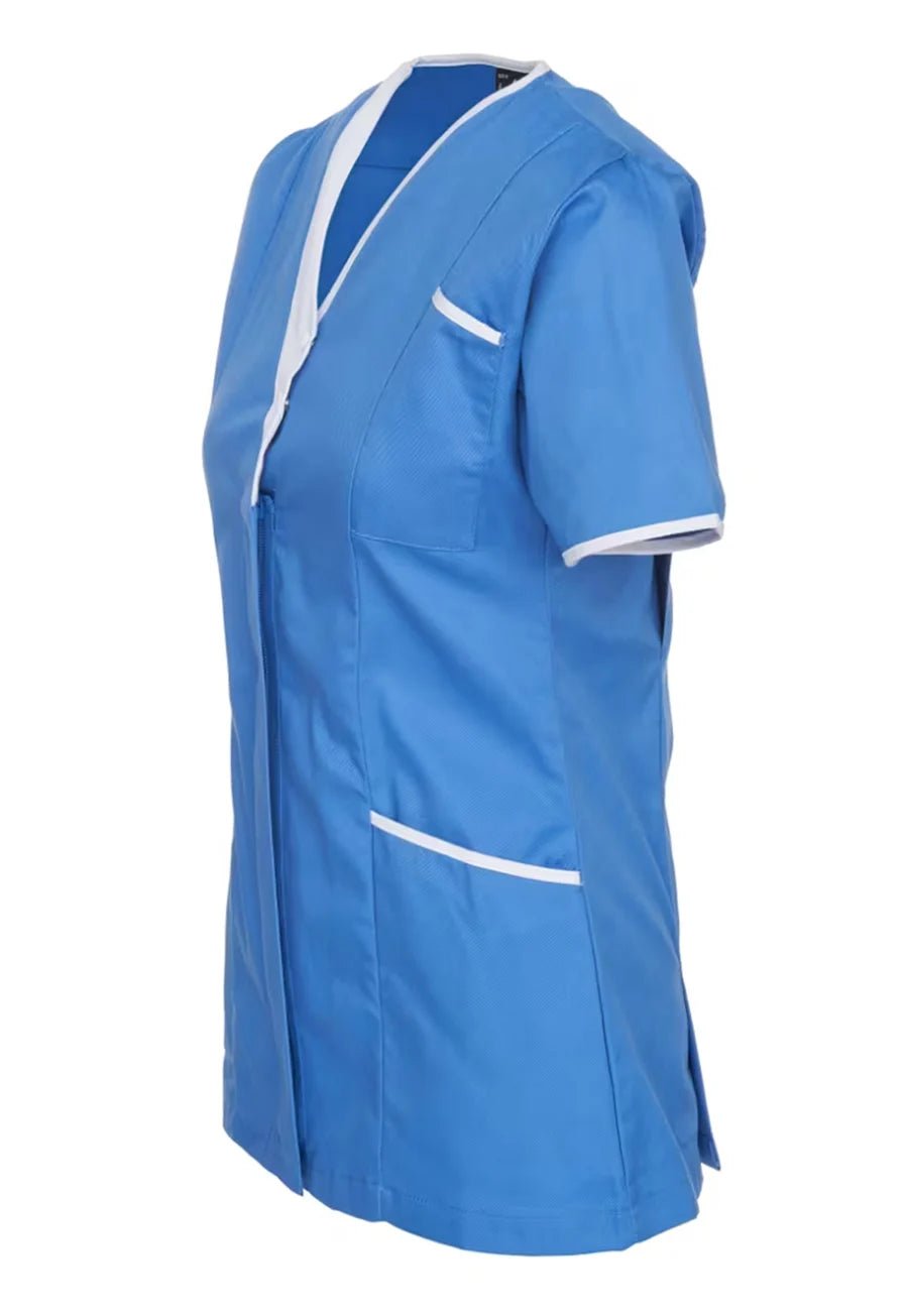 8200 Tonia V Neck Ladies Tunic (Blue) - The Work Uniform Company