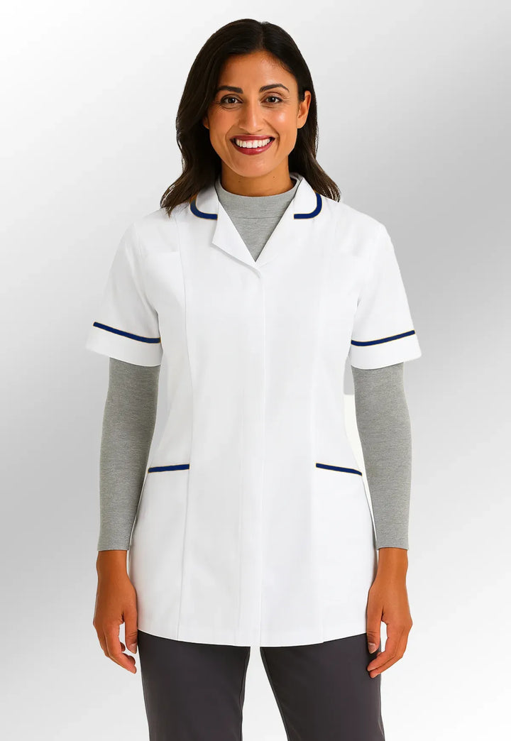 Ladies White Dental Tunic - The Work Uniform Company