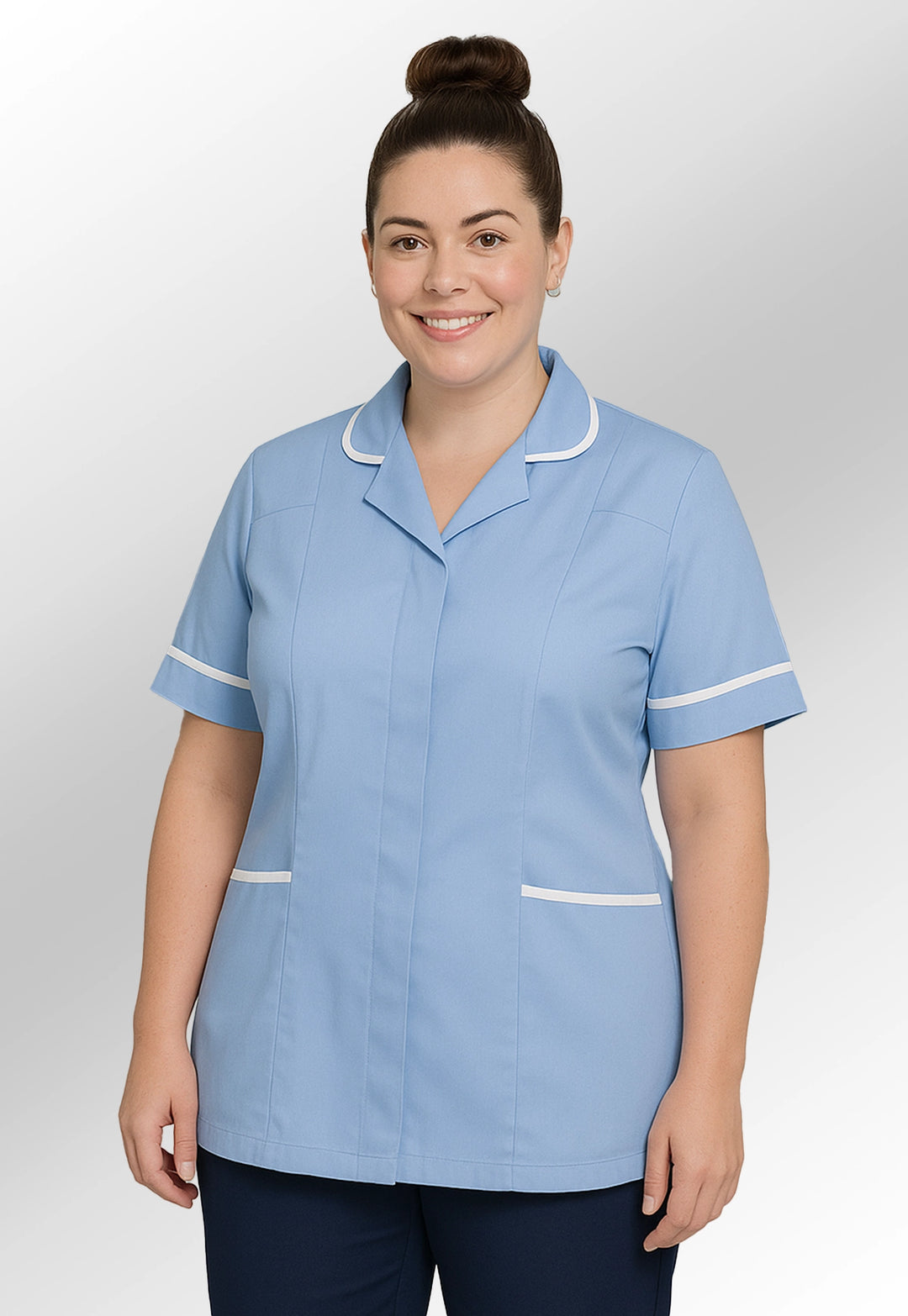 8600 Florence Ladies Tunic (Blue) - The Work Uniform Company