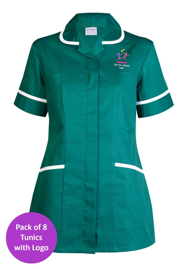 Branded Tunic in Bottle Green - Bundle for Nursery Staff