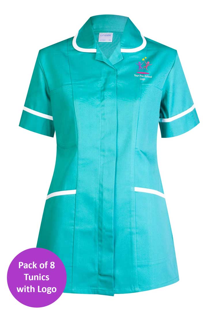 Branded Tunic in Emerald - Bundle for Nursery Staff