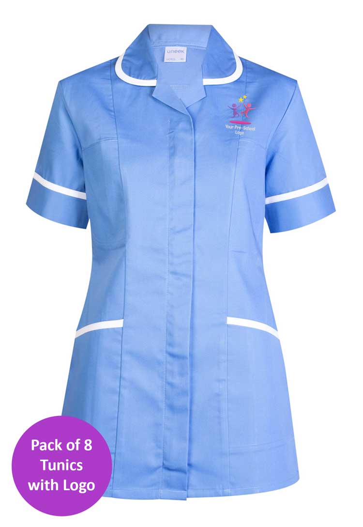 Branded Tunic in Hospital Blue - Bundle for Nursery Staff