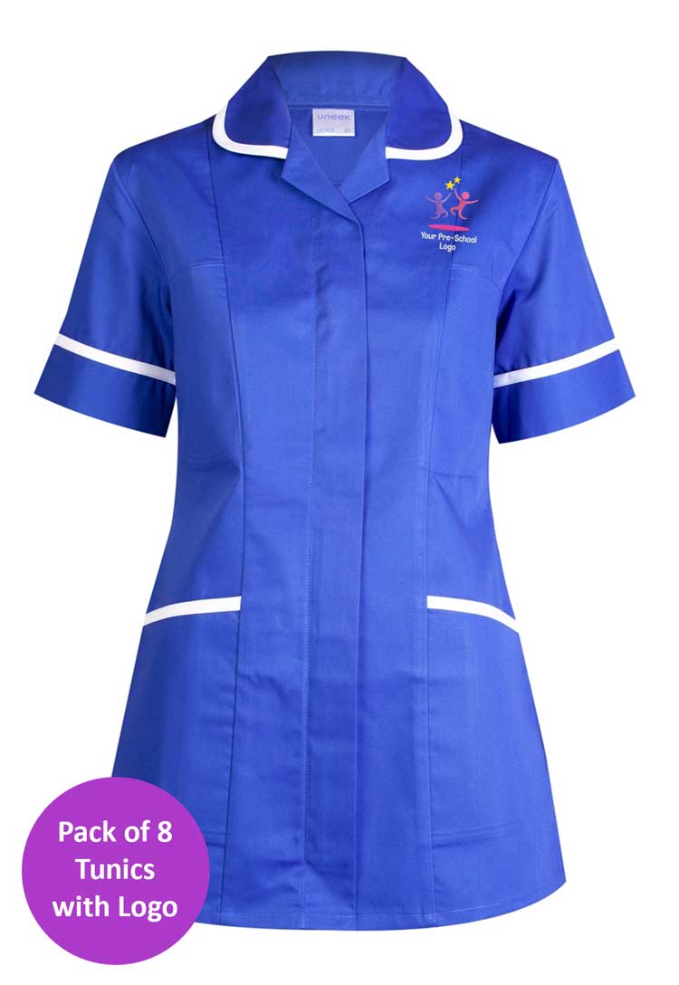 Branded Tunic in Royal Blue - Bundle for Nursery Staff