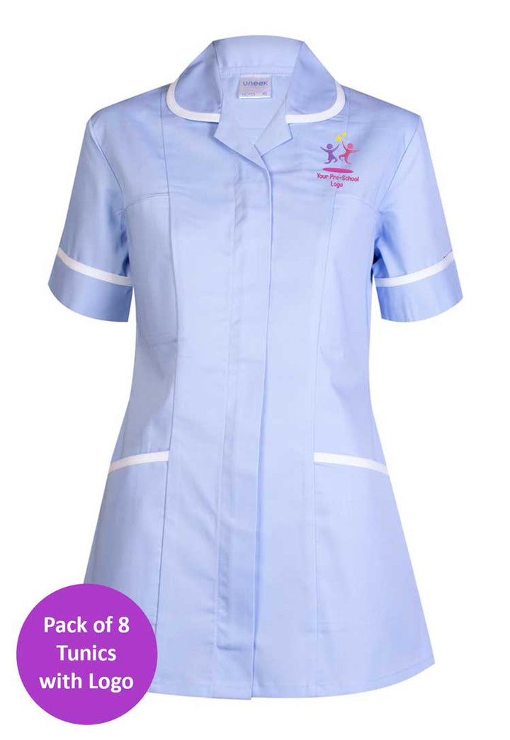 Branded Tunic in Sky Blue - Bundle for Nursery Staff