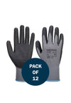 PU Palm Glove A120 (x12 Pairs) Grey/Black