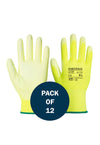PU Palm Glove A120 (x12 Pairs) Yellow