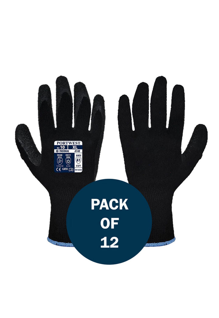 Thermal Grip Glove Latex A140 (x12 Pairs)