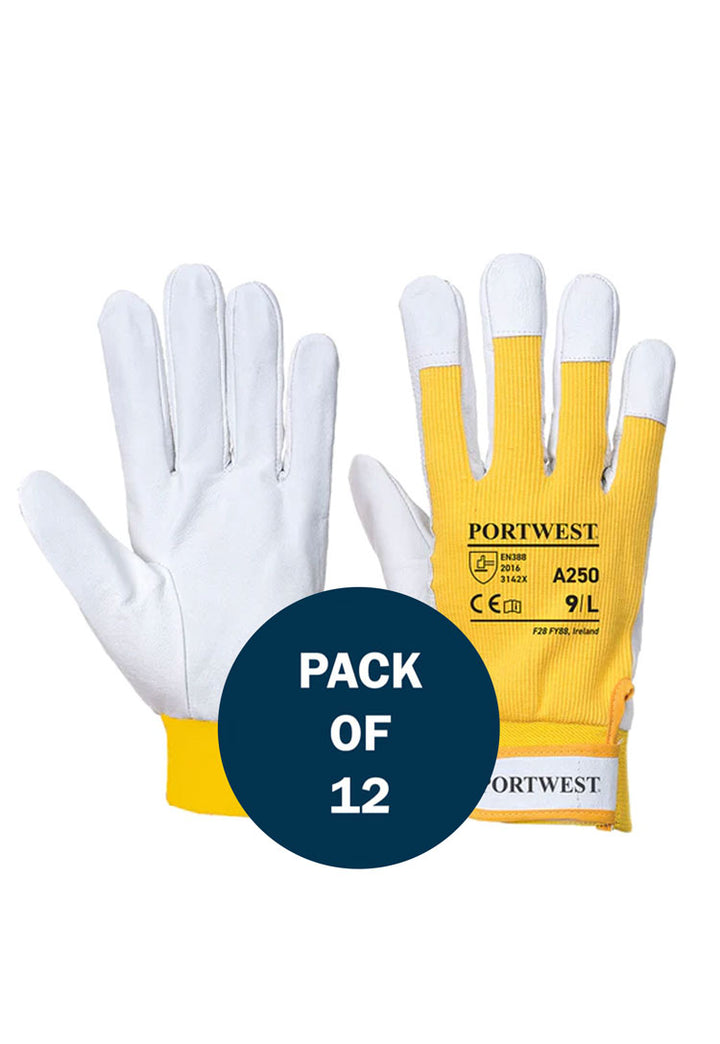 Tergsus Glove A250 in Yellow (x12 Pairs)