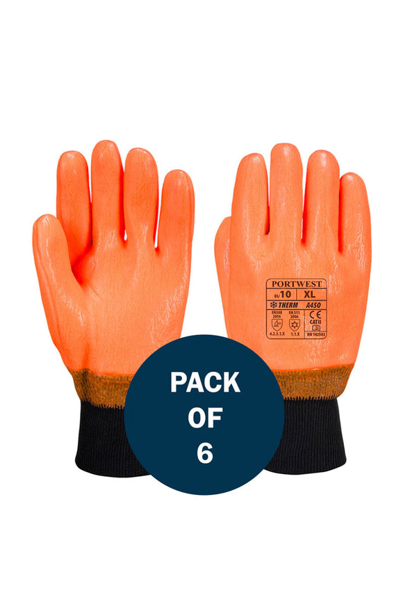 Weatherproof Hi Vis Glove A450 (x6 Pairs)