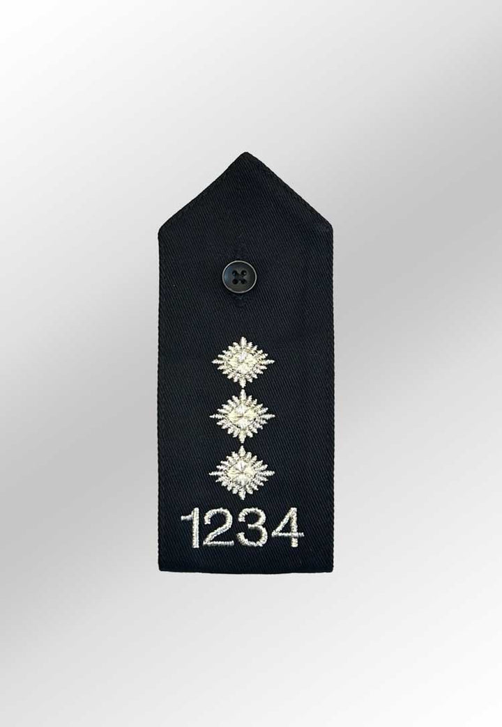 Police Chief Inspector Epaulettes in black