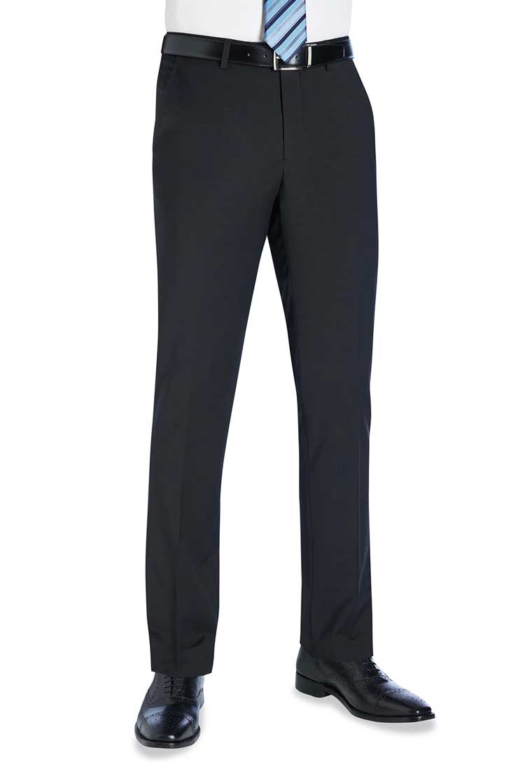 Model Wearing Cassino Slim Fit Trousers 8655 in Black