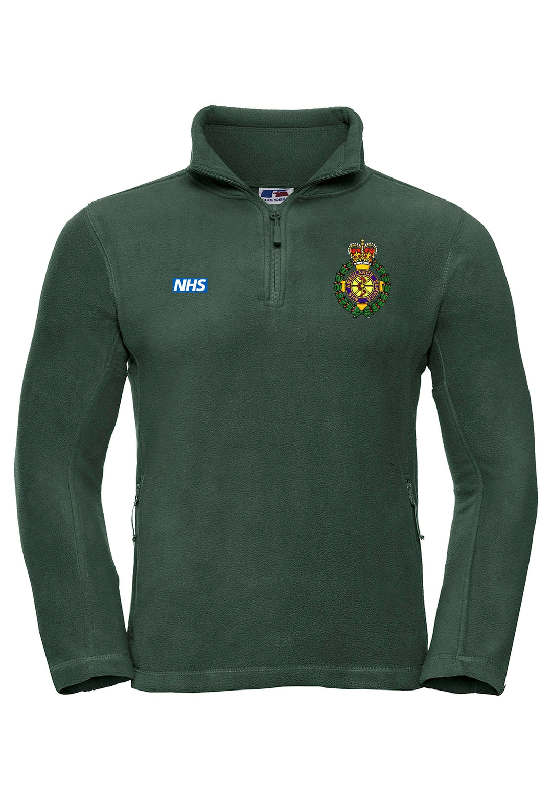 Ambulance Russell Quarter Zip Fleece with Logos - The Work Uniform Company