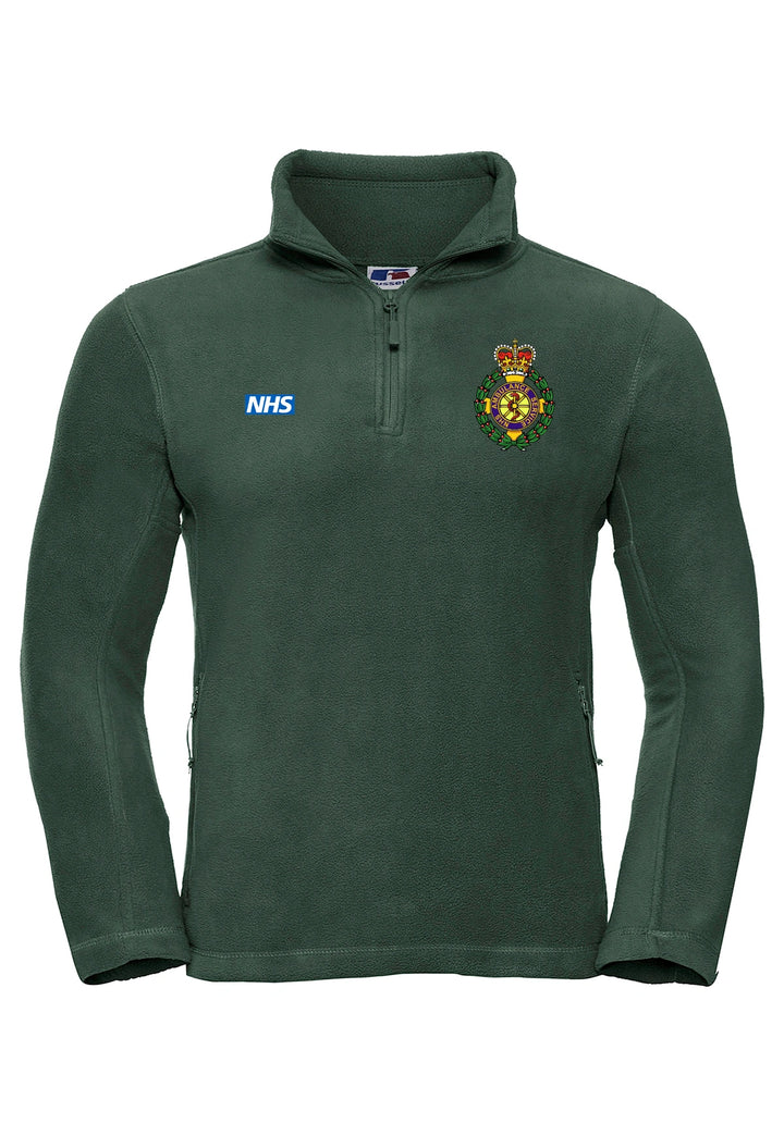 Ambulance Russell Quarter Zip Fleece with Logos - The Work Uniform Company
