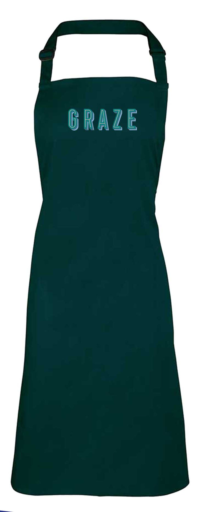 Colours Bib Apron with Midshires GRAZE Logo Centre Front - The Work Uniform Company