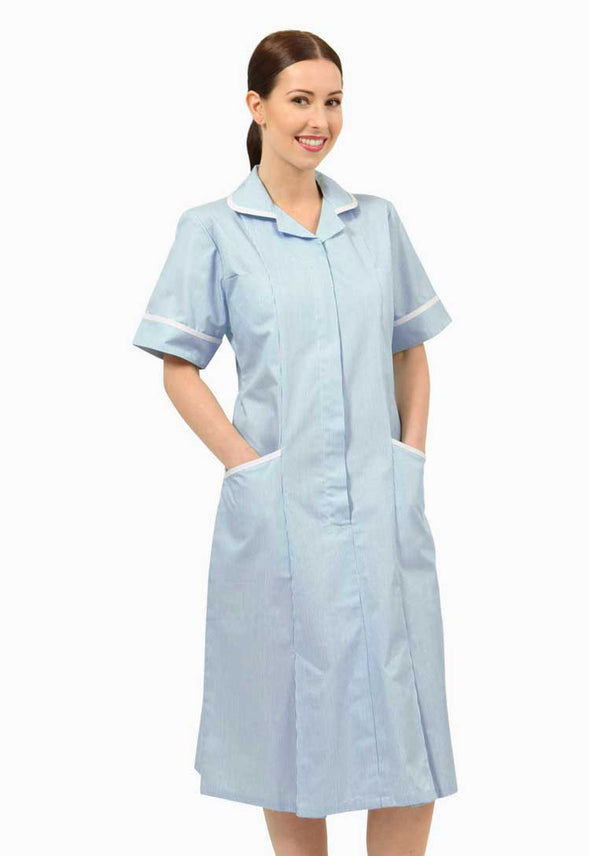 Green or Blue White Striped Nurse Dress NCLD