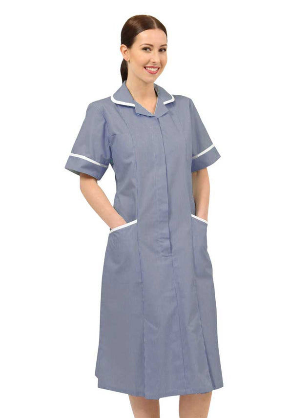 Navy or Grey White Stripe Nurse Dress NCLD