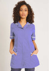 Women's Healthcare Nurse Tunic NCLTPS Metro Blue White Trim