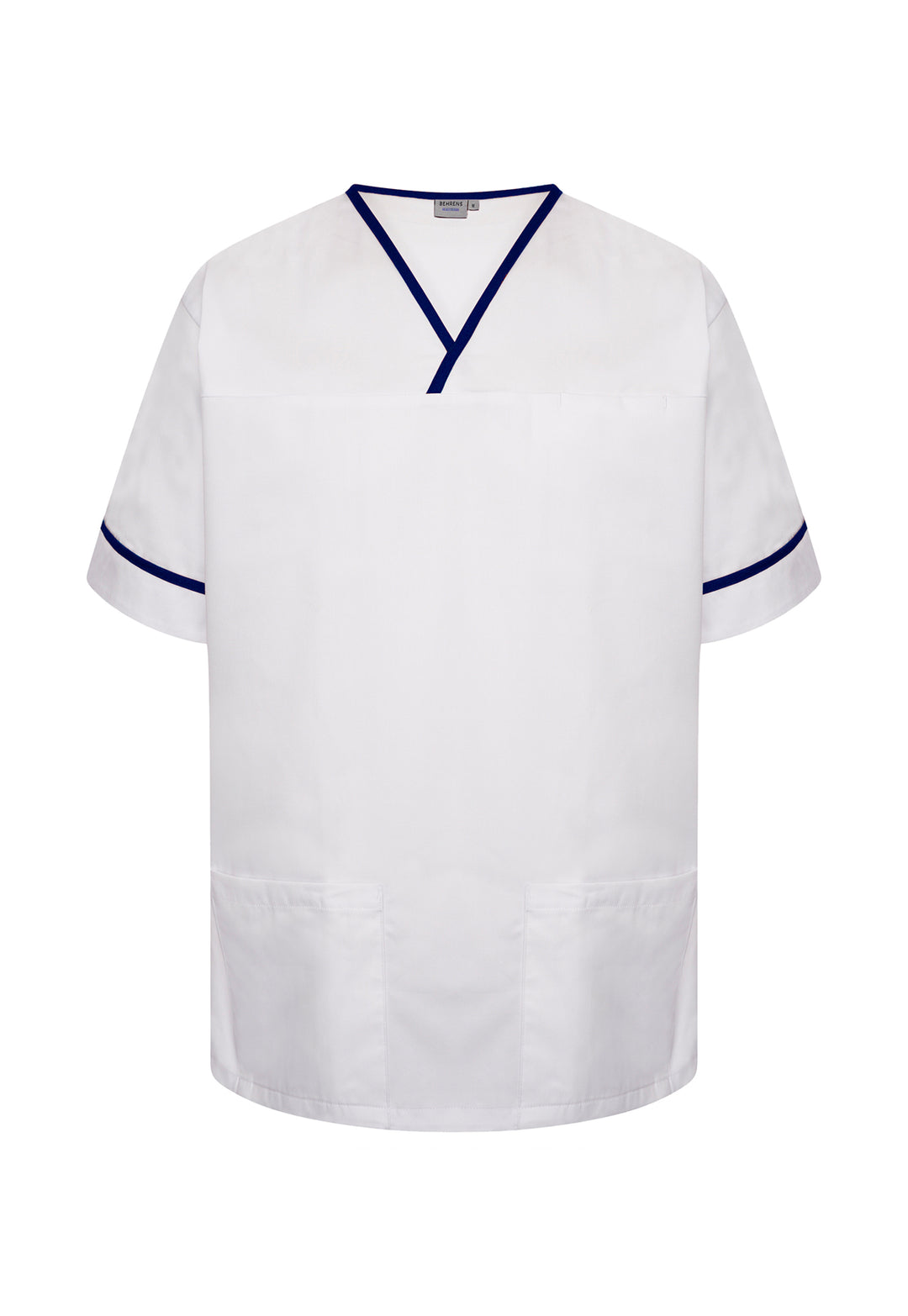 Unisex Contrast Trim Smart Scrub Top NSTT