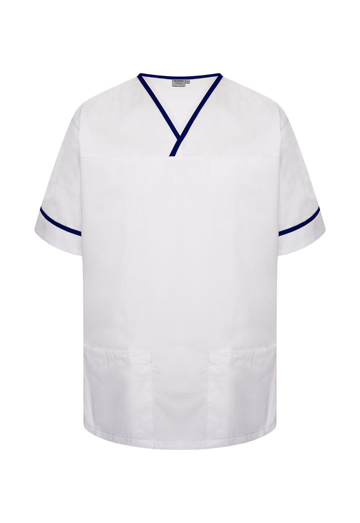 Unisex Contrast Trim Smart Scrub Top NSTT