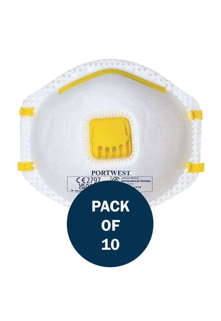 FFP1 Valved Respirator P101 in White  (Pack of 10)