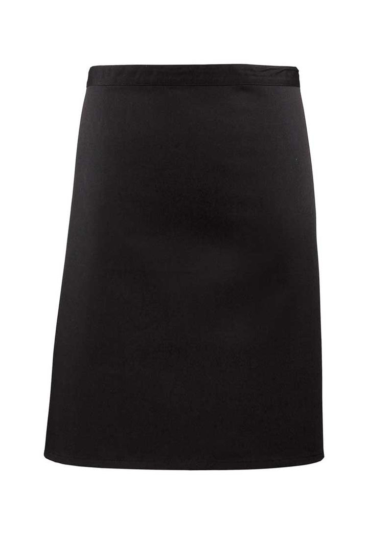 Mid Length Waist Apron PR151 in Black (Bundle of 10 with Free Logo Embroidery)