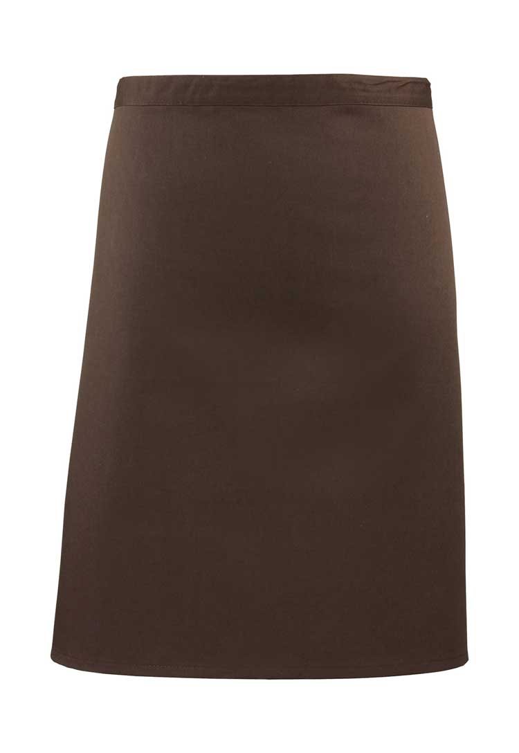 Mid Length Waist Apron PR151 in Brown (Bundle of 10 with Free Logo Embroidery)