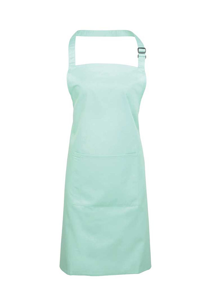 Bib Apron with Pocket PR154 in Aqua (Bundle of 8 with Free Logo Embroidery)